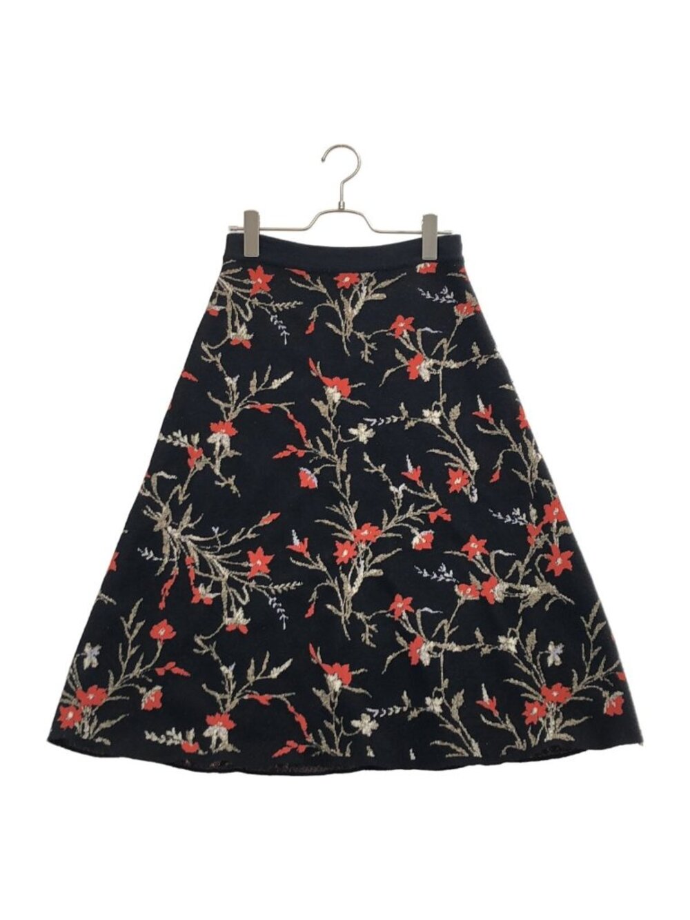 Balenciaga Flower Jacquard Knit Skirt Black 36
